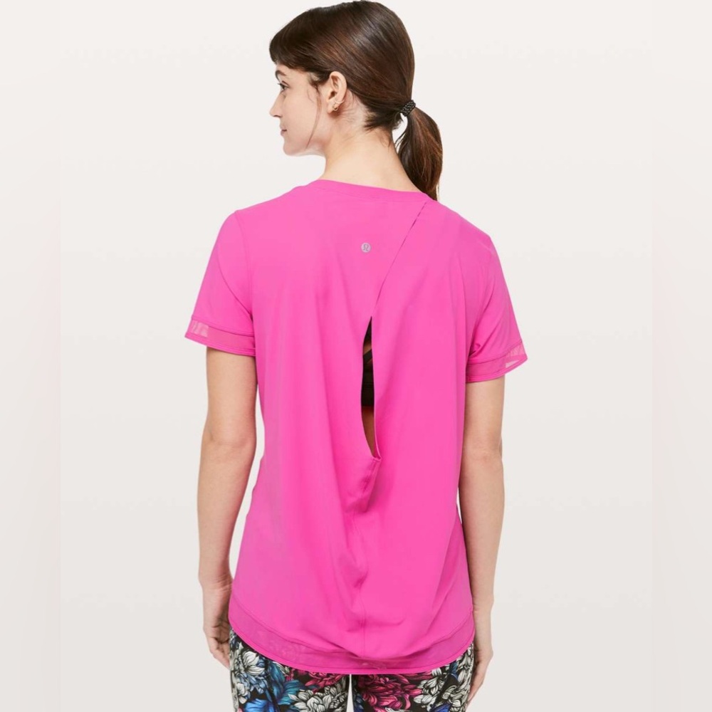 Lululemon Serve Up Some Sun Short Sleeve Sonic Pink